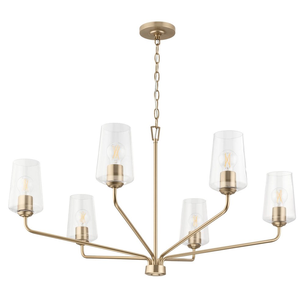 Progress Canada - Six Light Chandelier - Celino - Champagne Bronze- Union Lighting Luminaires Decor