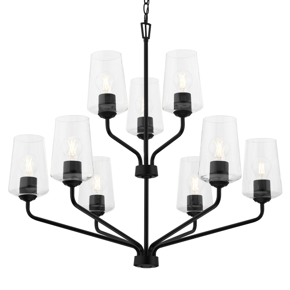 Progress Canada - Nine Light Chandelier - Celino - Black- Union Lighting Luminaires Decor