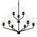 Progress Canada - Nine Light Chandelier - Celino - Black- Union Lighting Luminaires Decor