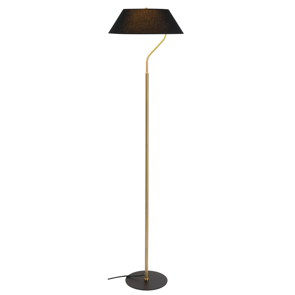 Dainolite Canada - One Light Floor Lamp - Geraldine - Aged Brass & Matte Black- Union Lighting Luminaires Decor