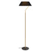 Dainolite Canada - One Light Floor Lamp - Geraldine - Aged Brass & Matte Black- Union Lighting Luminaires Decor