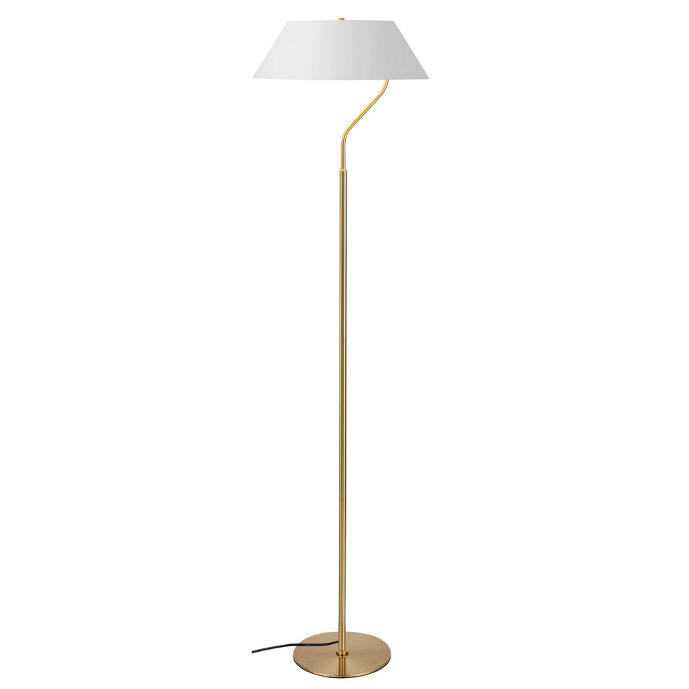 Dainolite Canada - One Light Floor Lamp - Geraldine - Aged Brass- Union Lighting Luminaires Decor