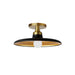 Dainolite Canada - One Light Semi-Flush Mount - Quentin - Matte Black/Gold- Union Lighting Luminaires Decor