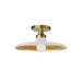 Dainolite Canada - One Light Semi-Flush Mount - Quentin - Matte White/Gold- Union Lighting Luminaires Decor