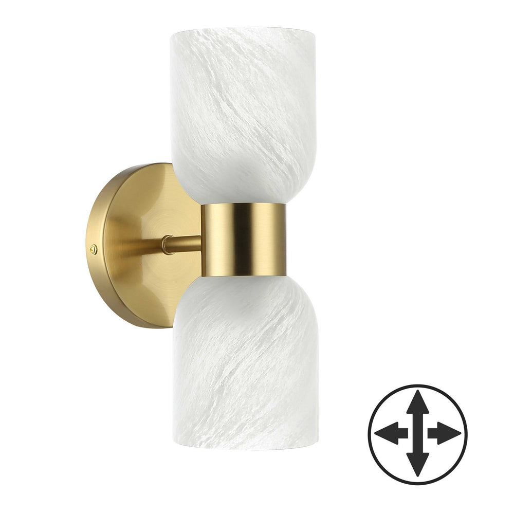 Dainolite Canada - Two Light Wall Sconce - Vonda - Aged Brass- Union Lighting Luminaires Decor