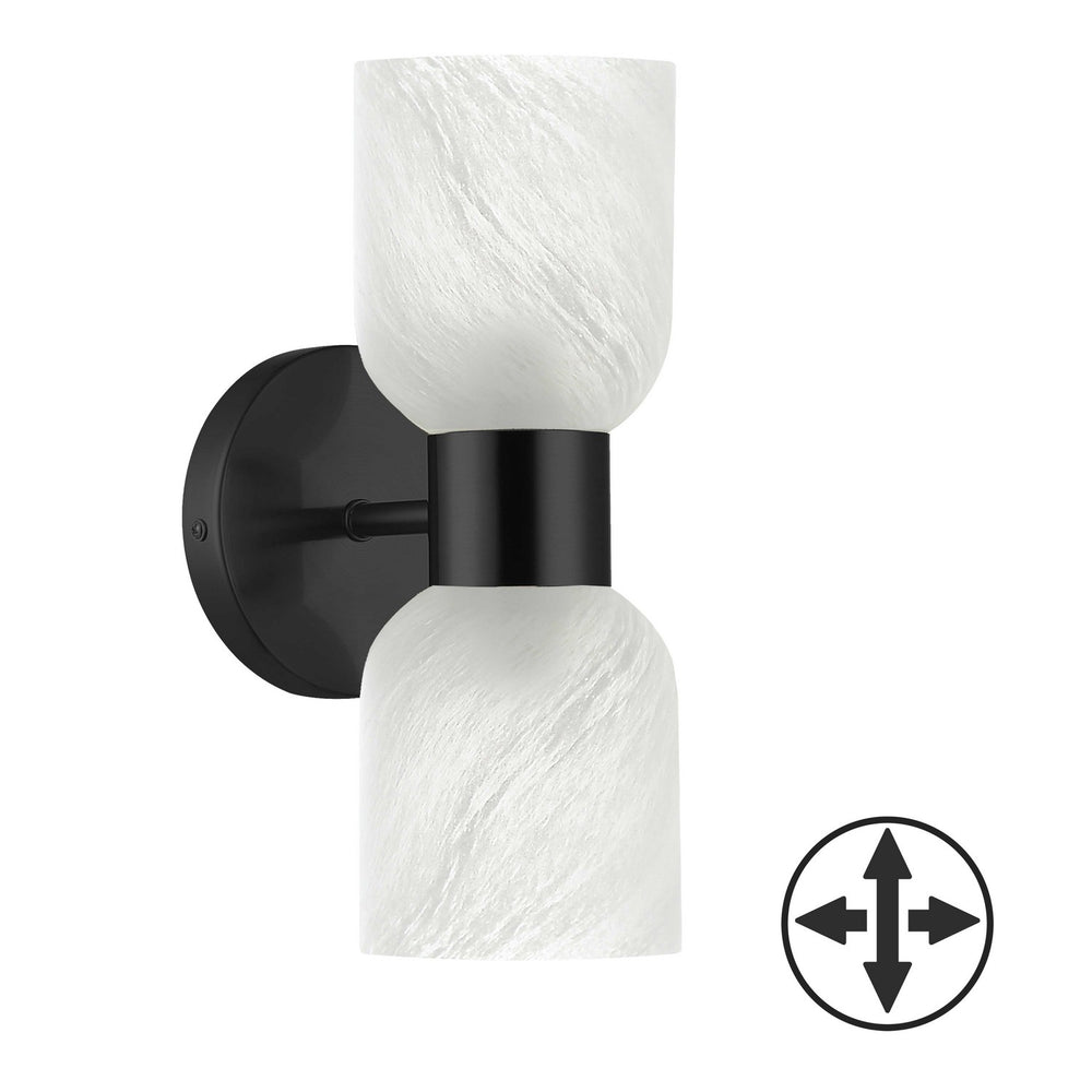 Dainolite Canada - Two Light Wall Sconce - Vonda - Matte Black- Union Lighting Luminaires Decor