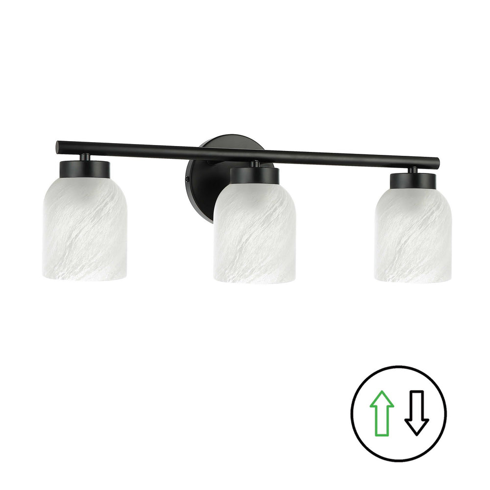 Dainolite Canada - Three Light Vanity - Vonda - Matte Black- Union Lighting Luminaires Decor