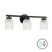 Dainolite Canada - Three Light Vanity - Vonda - Matte Black- Union Lighting Luminaires Decor