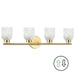 Dainolite Canada - Four Light Vanity - Vonda - Aged Brass- Union Lighting Luminaires Decor