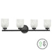 Dainolite Canada - Four Light Vanity - Vonda - Matte Black- Union Lighting Luminaires Decor