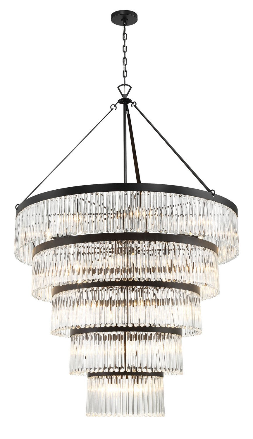Crystorama - 30 Light Chandelier - Emory - Black Forged- Union Lighting Luminaires Decor