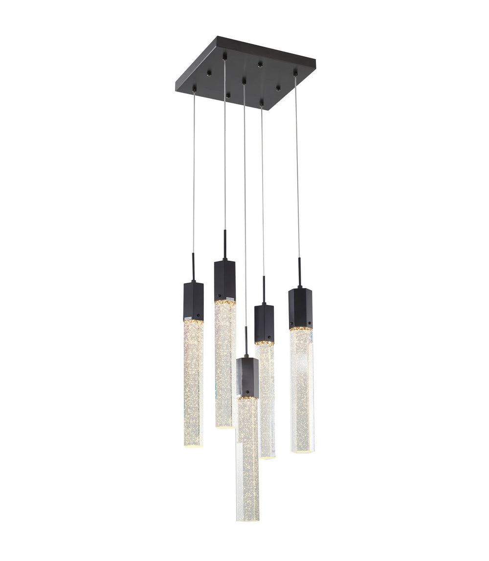 Bethel International Canada - Five Light Chandelier - Black- Union Lighting Luminaires Decor