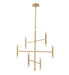 Bethel International Canada - Six Light Chandelier - Satin Gold- Union Lighting Luminaires Decor