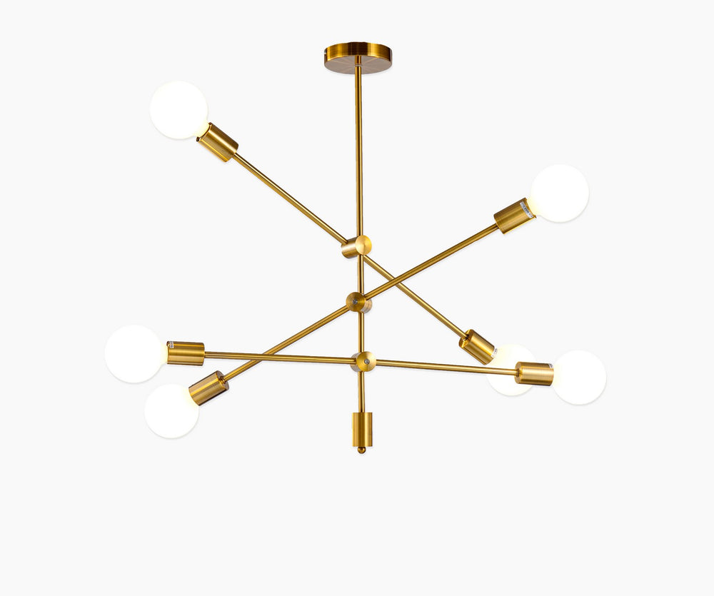 Bethel International Canada - Six Light Chandelier - Antique Gold- Union Lighting Luminaires Decor