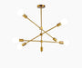 Bethel International Canada - Six Light Chandelier - Antique Gold- Union Lighting Luminaires Decor