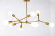 Bethel International Canada - Nine Light Chandelier - Antique Gold- Union Lighting Luminaires Decor