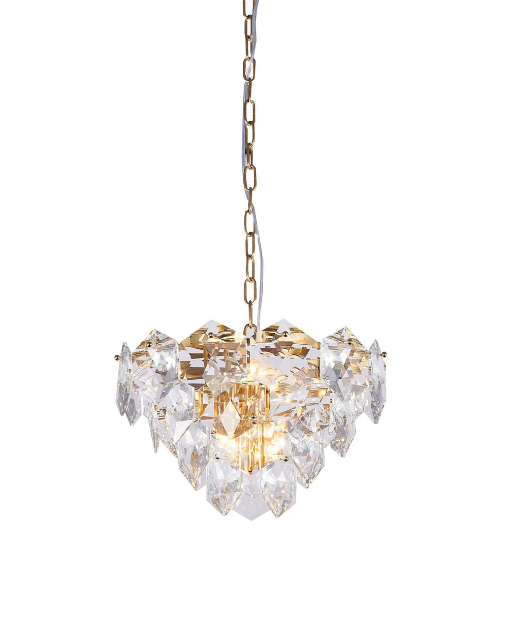 Bethel International Canada - Eight Light Chandelier - Gold- Union Lighting Luminaires Decor