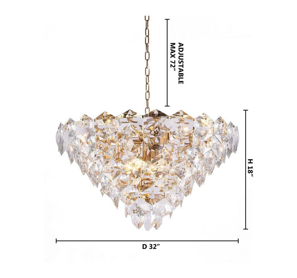Bethel International Canada - 15 Light Chandelier - Gold- Union Lighting Luminaires Decor