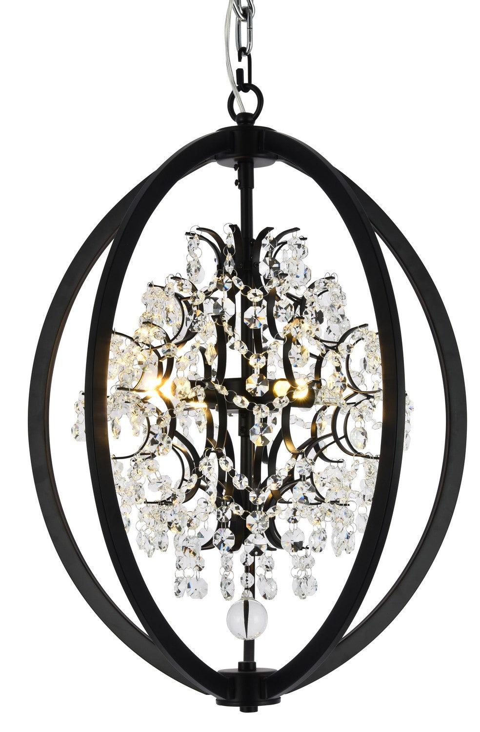 Bethel International Canada - Four Light Chandelier - Matte Black- Union Lighting Luminaires Decor