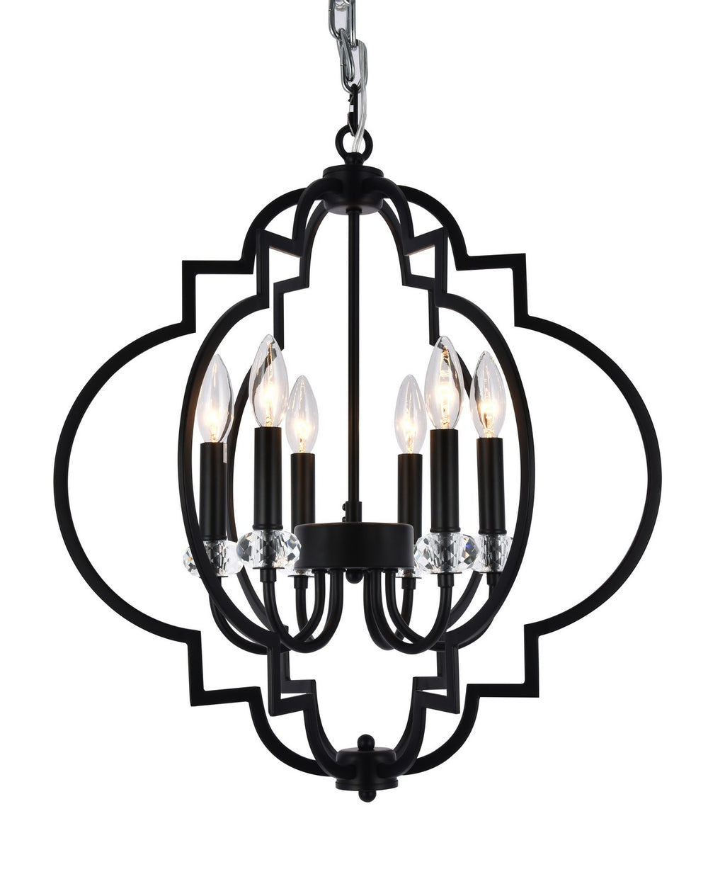 Bethel International Canada - Six Light Chandelier - Black- Union Lighting Luminaires Decor
