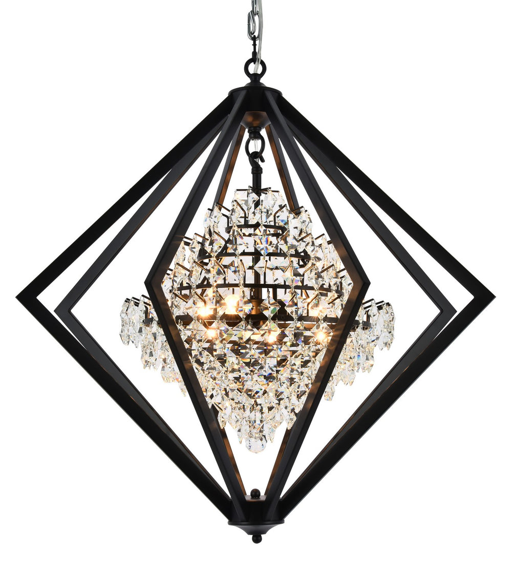 Bethel International Canada - Four Light Chandelier - Black- Union Lighting Luminaires Decor
