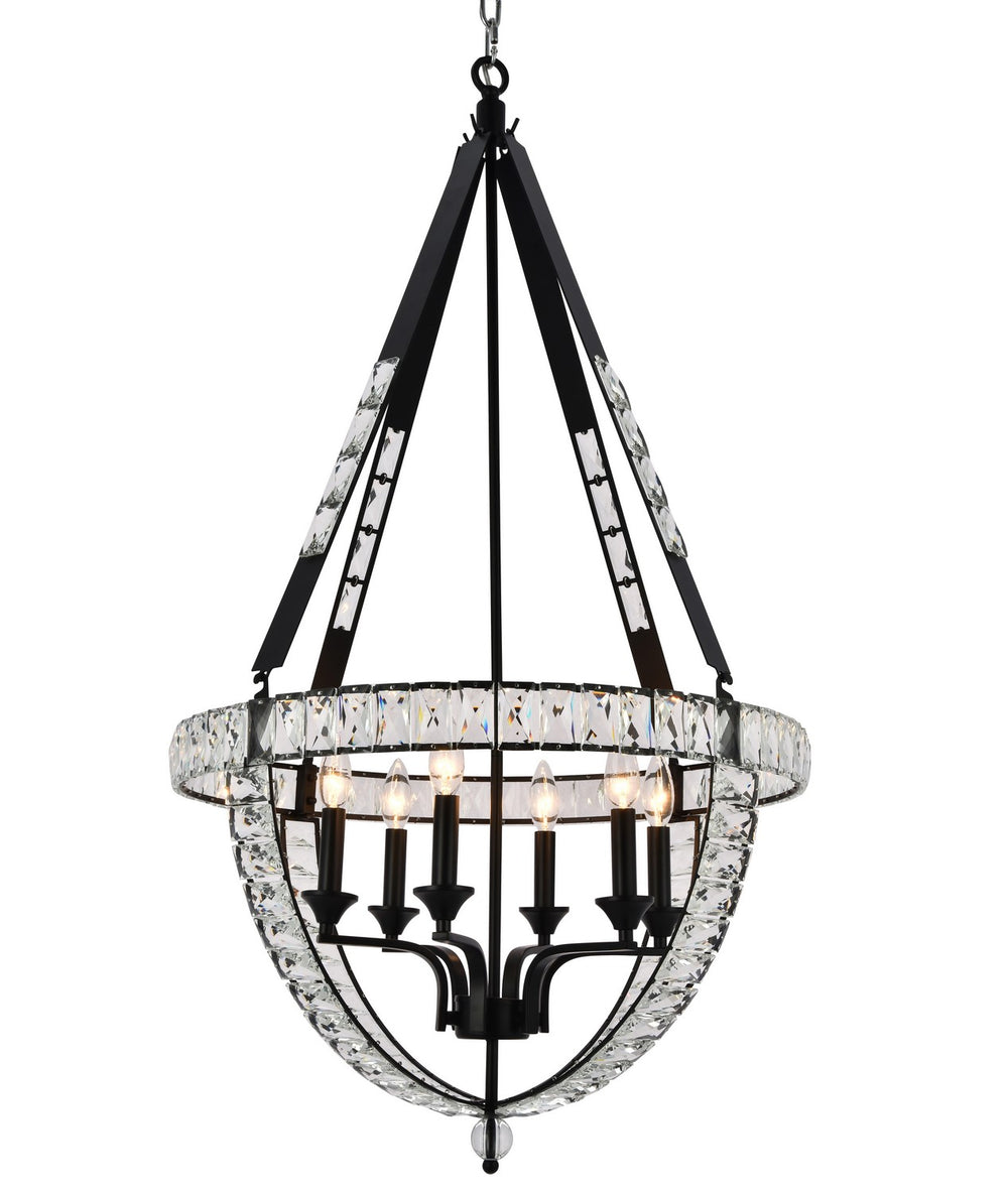 Bethel International Canada - Six Light Chandelier - Matte Black- Union Lighting Luminaires Decor