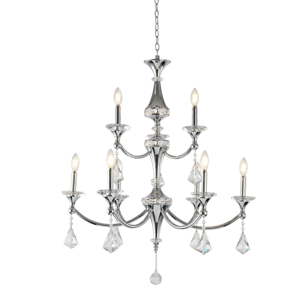 Bethel International Canada - Nine Light Chandelier - Chrome- Union Lighting Luminaires Decor