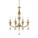 Bethel International Canada - Eight Light Chandelier - Stain Brass- Union Lighting Luminaires Decor
