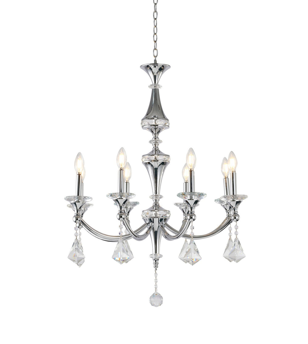 Bethel International Canada - Eight Light Chandelier - Chrome- Union Lighting Luminaires Decor