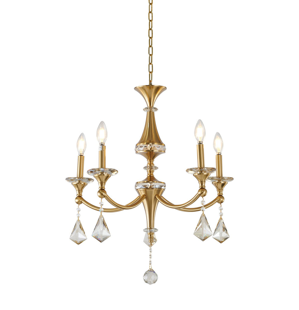 Bethel International Canada - Five Light Chandelier - Stain Brass- Union Lighting Luminaires Decor