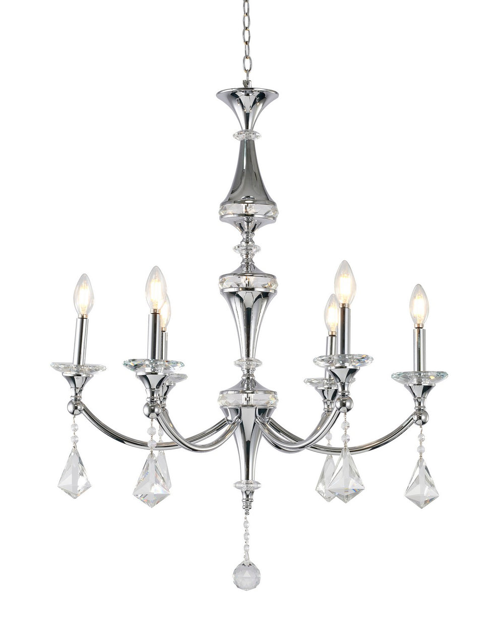 Bethel International Canada - Six Light Chandelier - Chrome- Union Lighting Luminaires Decor