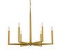 Bethel International Canada - Six Light Chandelier - Satin Brass- Union Lighting Luminaires Decor