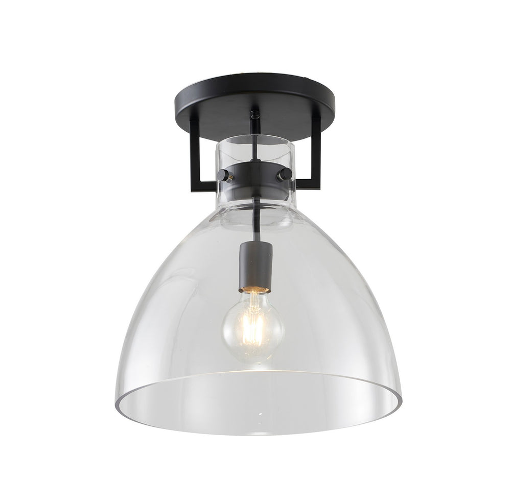 Bethel International Canada - One Light Semi Flush Mount - Black- Union Lighting Luminaires Decor