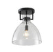 Bethel International Canada - One Light Semi Flush Mount - Black- Union Lighting Luminaires Decor