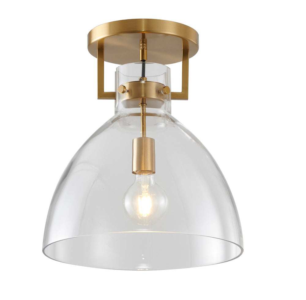 Bethel International Canada - One Light Semi Flush Mount - Gold- Union Lighting Luminaires Decor