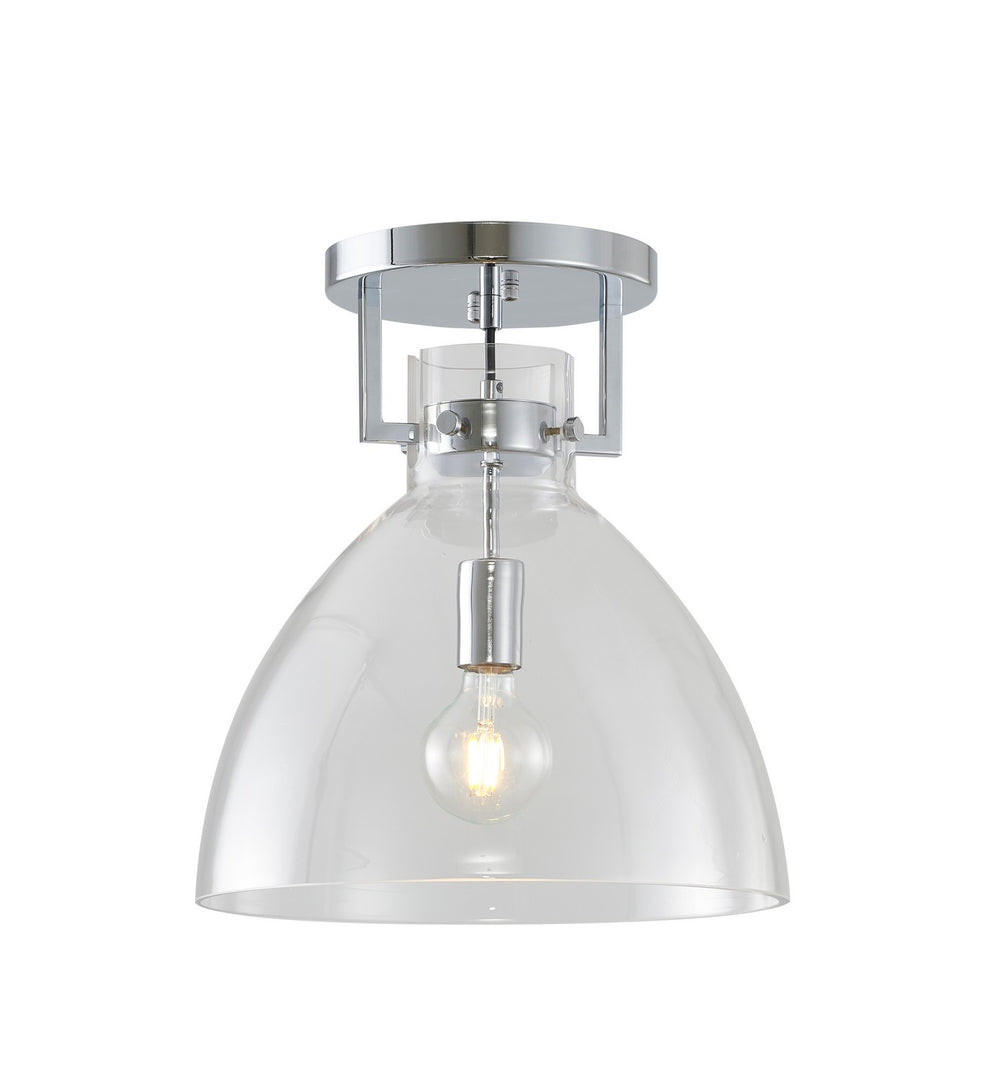 Bethel International Canada - One Light Semi Flush Mount - Chrome- Union Lighting Luminaires Decor