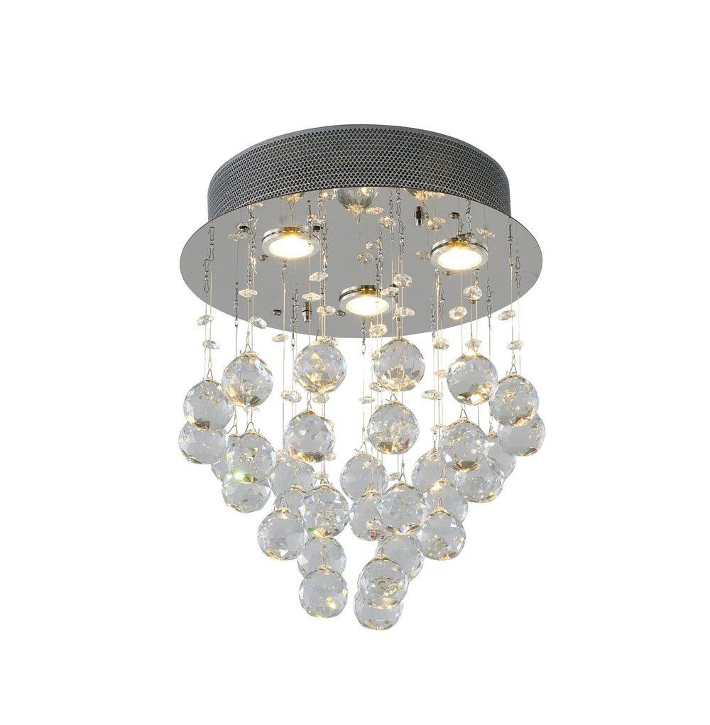 Bethel International Canada - Three Light Semi Flush Mount - Chome- Union Lighting Luminaires Decor
