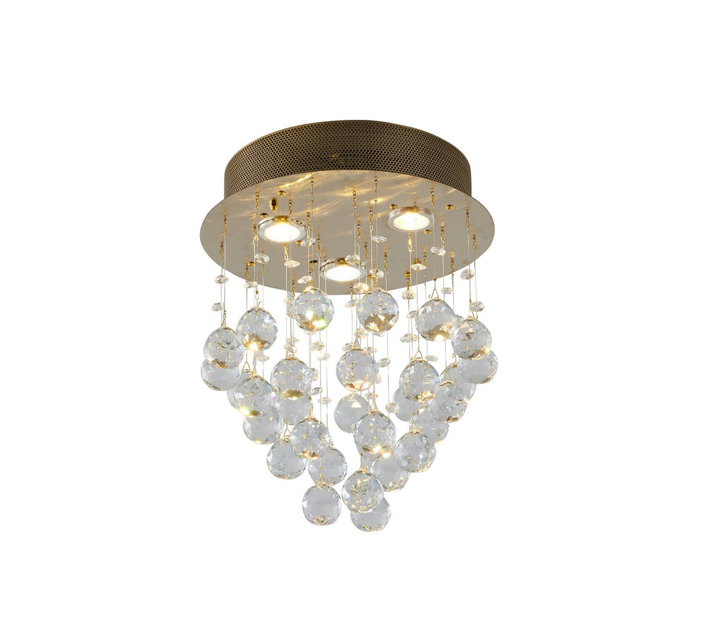 Bethel International Canada - Three Light Semi Flush Mount - Gold- Union Lighting Luminaires Decor