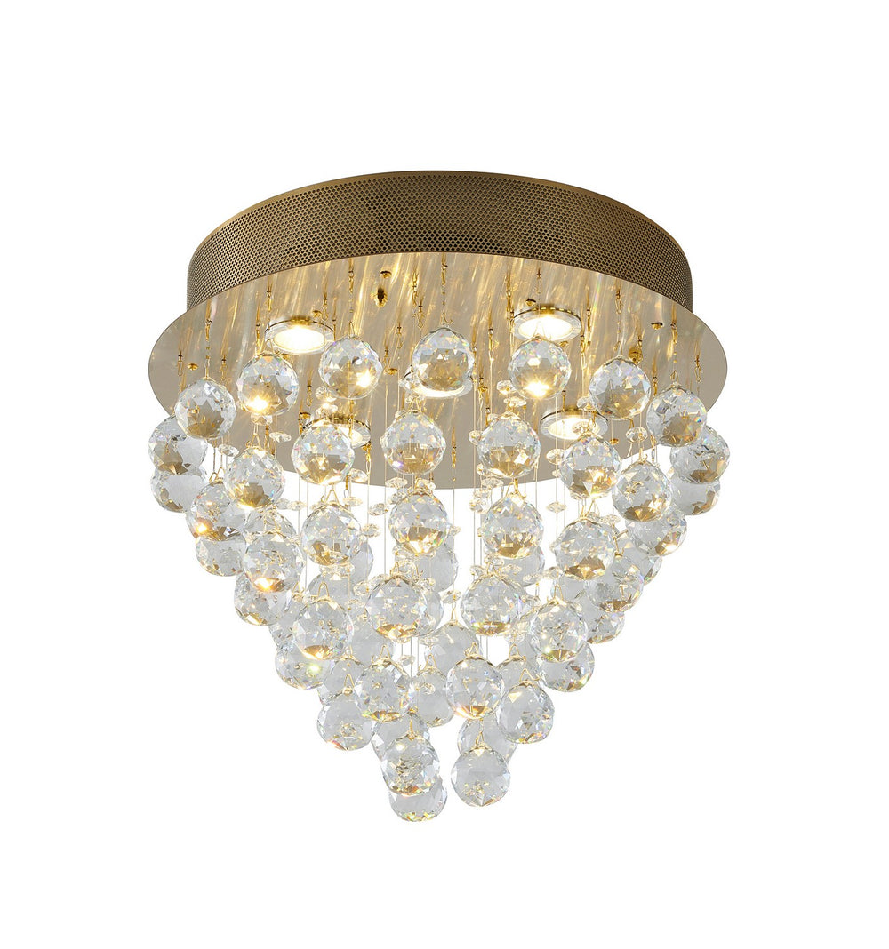 Bethel International Canada - Six Light Semi Flush Mount - Gold- Union Lighting Luminaires Decor