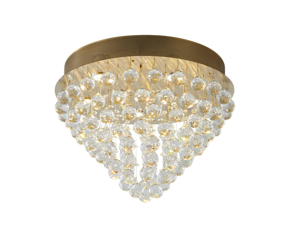 Bethel International Canada - Nine Light Semi Flush Mount - Gold- Union Lighting Luminaires Decor