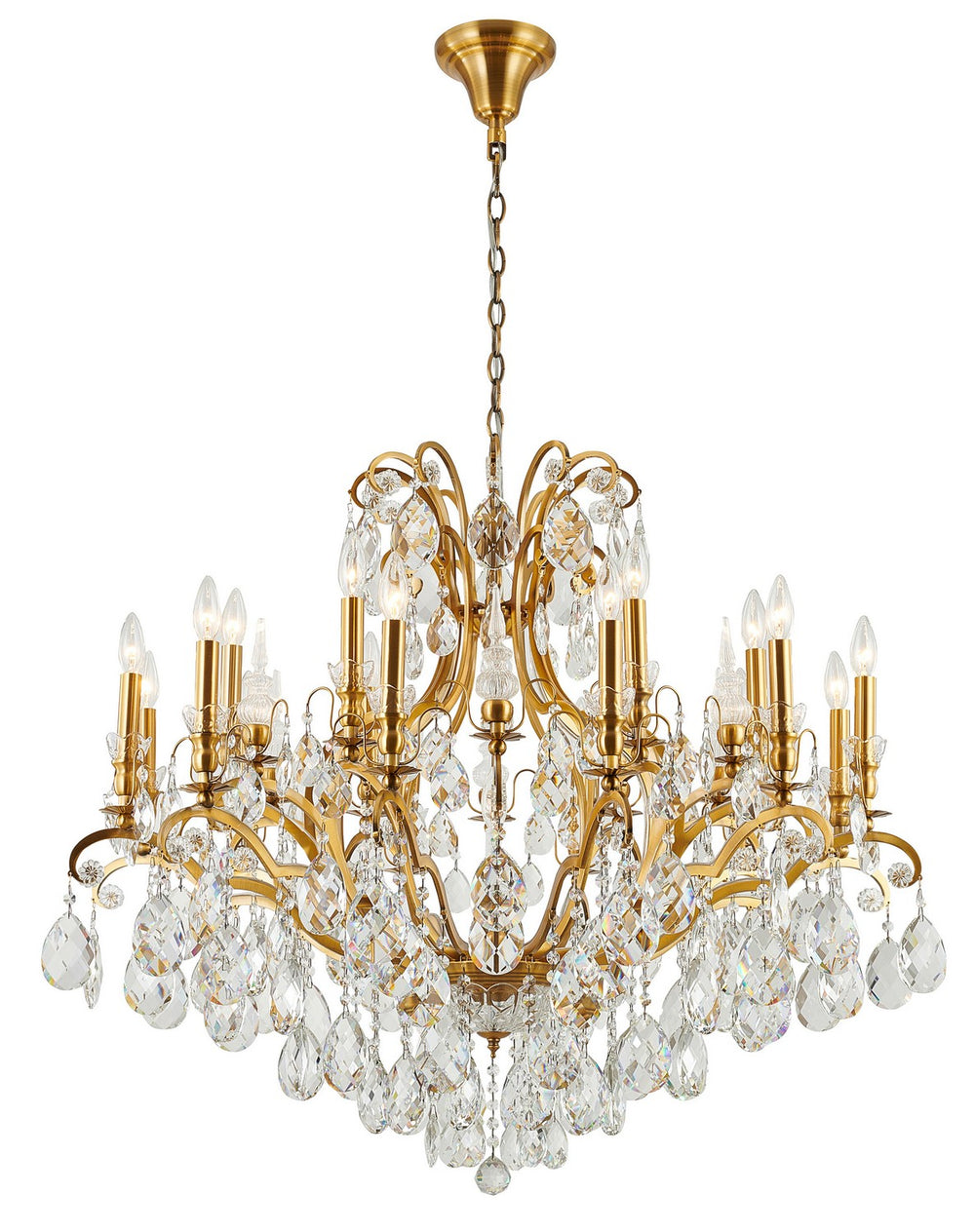 Bethel International Canada - 19 Light Chandelier - Antique Brass- Union Lighting Luminaires Decor
