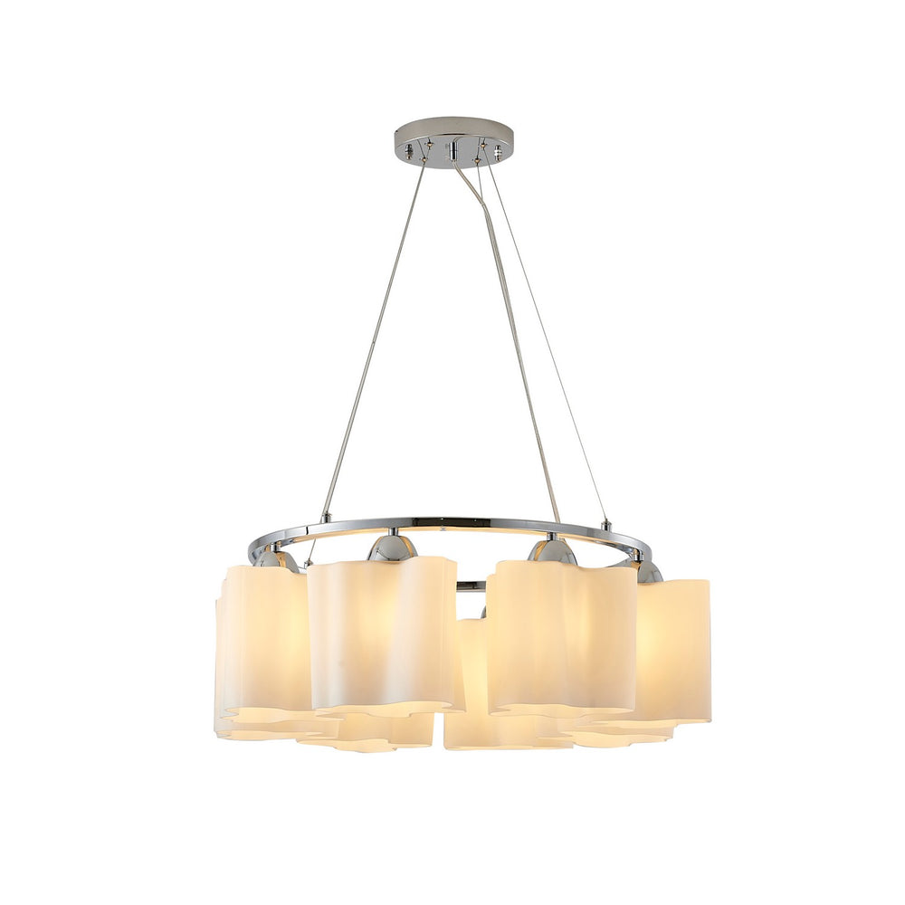 Bethel International Canada - Eight Light Chandelier - White- Union Lighting Luminaires Decor