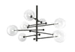 Bethel International Canada - Eight Light Chandelier - Matte Black- Union Lighting Luminaires Decor