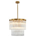 Bethel International Canada - 12 Light Chandelier - Satin Brass- Union Lighting Luminaires Decor