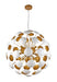 Bethel International Canada - Ten Light Chandelier - Brass & White- Union Lighting Luminaires Decor