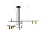 Bethel International Canada - Nine Light Chandelier - Black & Gold- Union Lighting Luminaires Decor