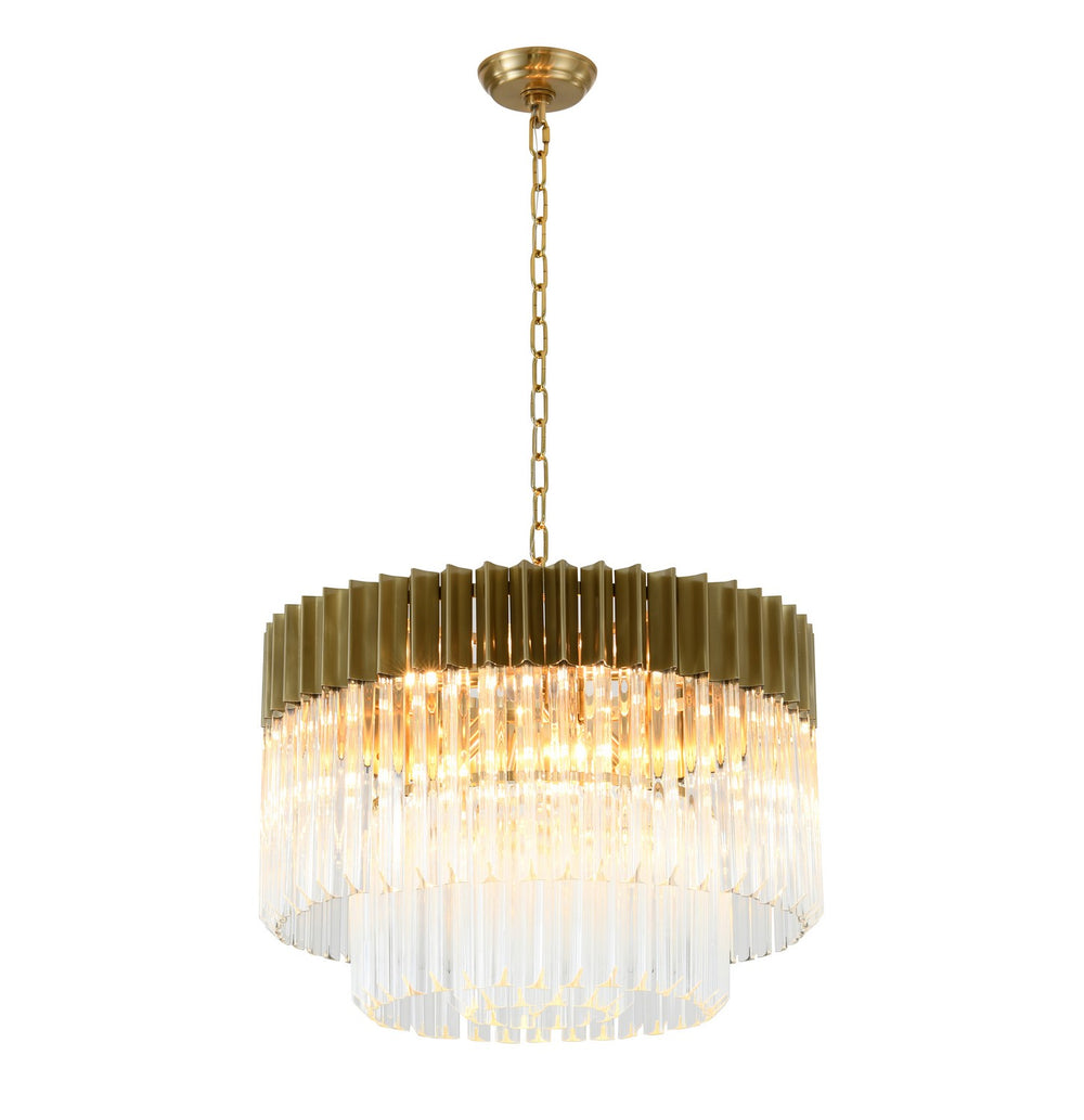 Bethel International Canada - Eight Light Chandelier - Brass- Union Lighting Luminaires Decor