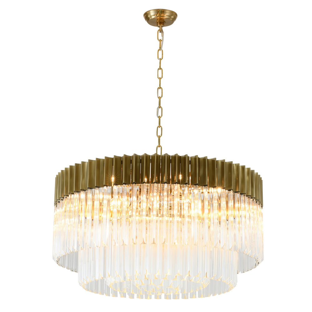 Bethel International Canada - 12 Light Chandelier - Brass- Union Lighting Luminaires Decor