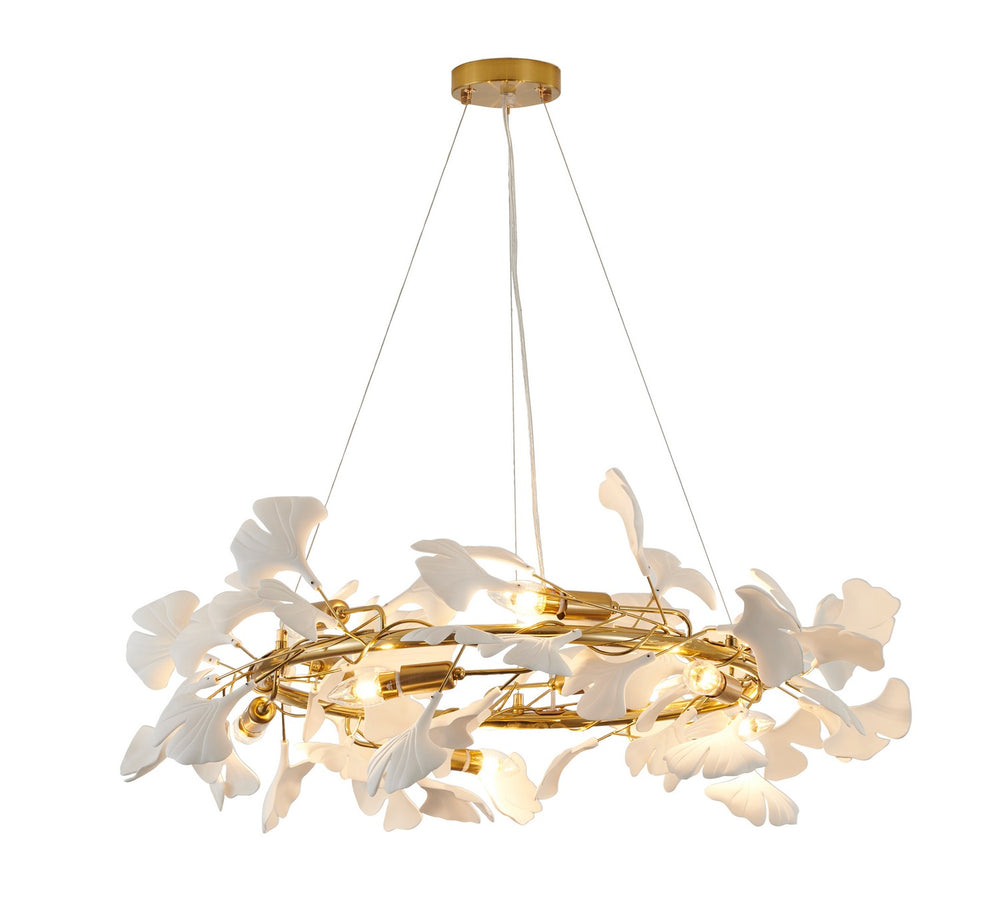 Bethel International Canada - Ten Light Chandelier - Brass- Union Lighting Luminaires Decor