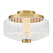Fredrick Ramond Canada - LED Flush Mount - Reign - Lacquered Brass- Union Lighting Luminaires Decor